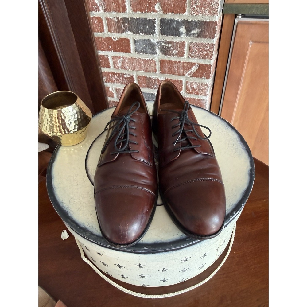 Bostonian Classics Cap Toe Oxford Shoes Brown Leather Sole Men Size 11